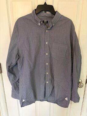 J. Crew Men's Button-Down Shirt in blue and white check